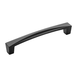 Crest Collection Pull 5-1/16 Inch (128mm) Center to Center Matte Black Finish Modern Bar Pull Zinc