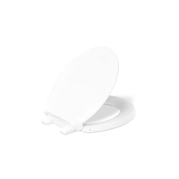 Cachet Round-Front Quiet-Close Toilet Seat In White