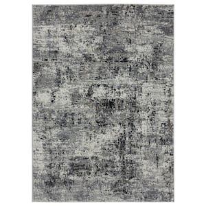 Eternity Elixir Charcoal 7 ft. 10 in. x 7 ft. 10 in. Round Area Rug
