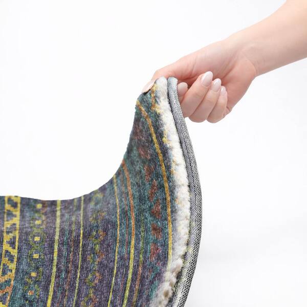 Dream Shag Premium Machine Washable Abstract ADS116 Multi 9 ft. x 12 ft. Area Rug