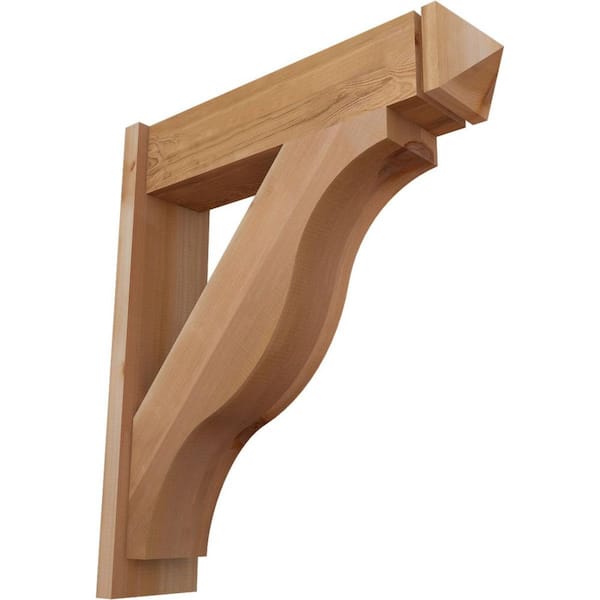 Ekena Millwork 8 in. x 34 in. x 30 in. Fuston Arts and Crafts Smooth Western Red Cedar Outlooker