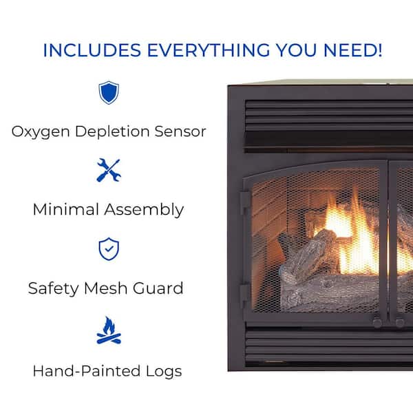 Duluth Forge Dual Fuel Ventless Gas Fireplace Insert - 32,000 BTU
