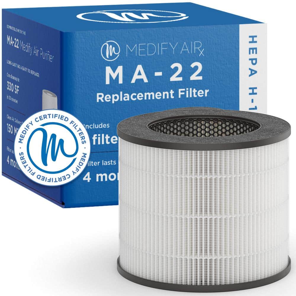 MEDIFY AIR Medify MA-22 Genuine Replacement Filter H13 HEPA, and  Activated Carbon for 99.9% Removal 1-Pack MA-22R-1 The Home Depot