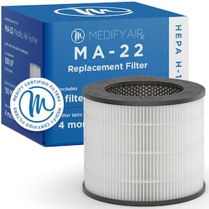 Medify MA-22 Genuine Replacement Filter : H13 HEPA, and Activated Carbon for 99.9% Removal : 1-Pack