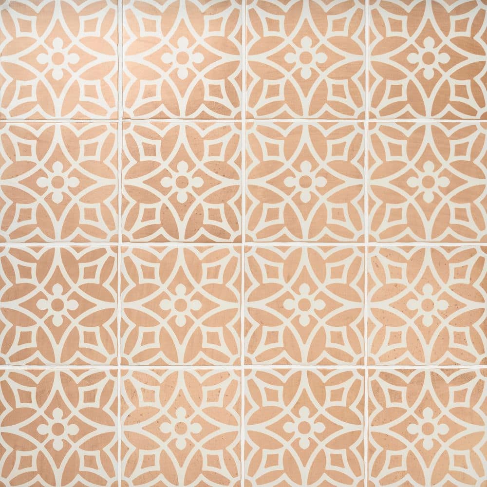 Sienna Terracotta Flora 8.85 in. x 8.85 in. Matte Porcelain Floor and Wall Tile (8.69 sq. ft./ Case) price history on PriceWatchPro