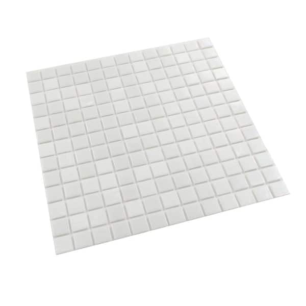 Apollo Tile Mingles White and Soft Pink 11-1/2-in x 11-1/2-in Glossy Glass Uniform Squares Floor and Wall Tile (18.69-sq. ft/ Carton)