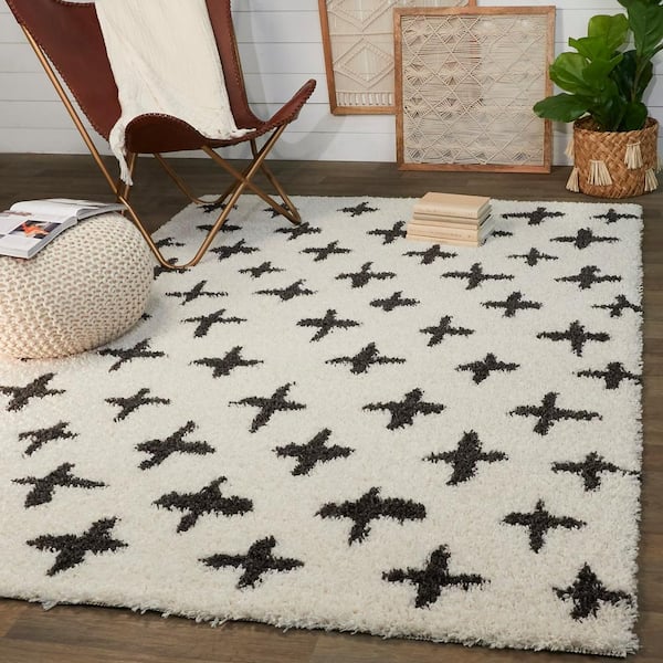 Delany Cream 5 ft. x 7 ft. Plush Plus Area Rug