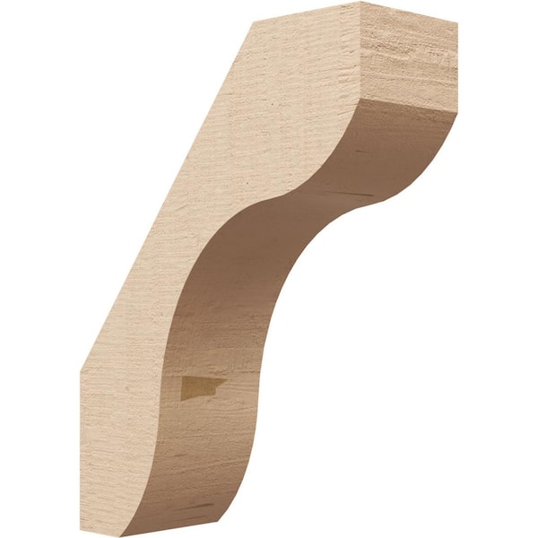 Ekena Millwork 5 in. x 18 in. x 14 in. Stanfield Rough Cedar Woodgrain Timberthane Polyurethane Knee Brace, Primed