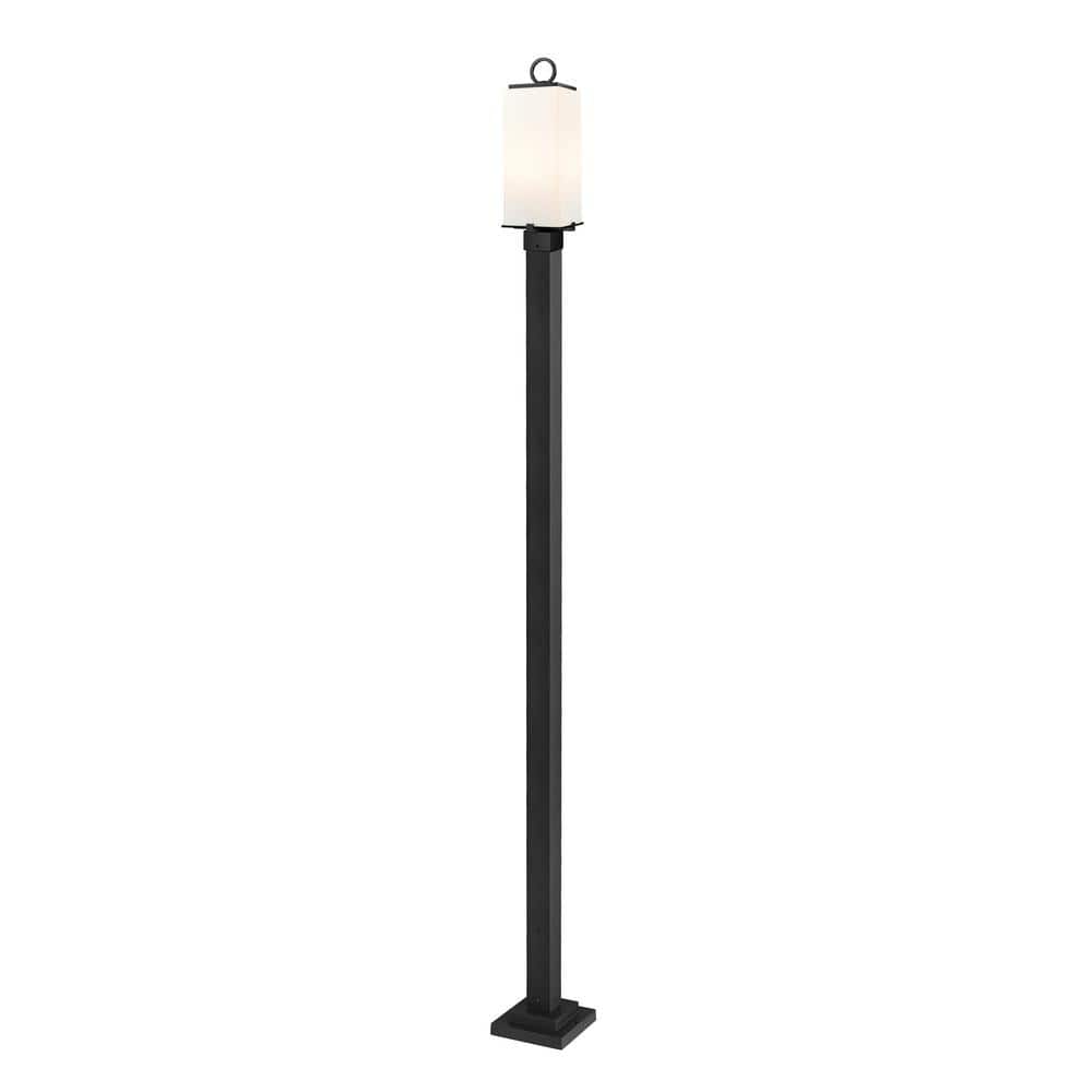 Sana 2-Light Black Aluminum Hardwired Outdoor Weather Resistant Post Light 