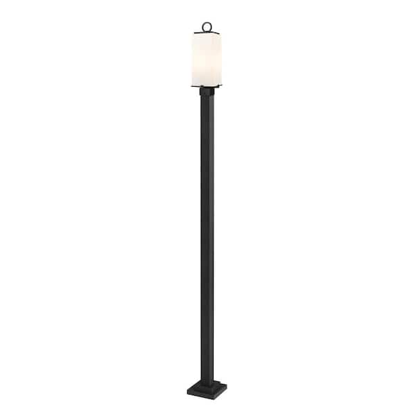 Unbranded Sana 2-Light Black Aluminum Hardwired Outdoor Weather Resistant Post Light with No Bulbs Included