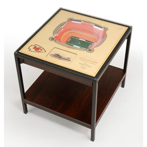 NFL Kansas City Chiefs 23 in. x 22 in. 25-Layer StadiumViews Lighted End Table - Arrowhead Stadium
