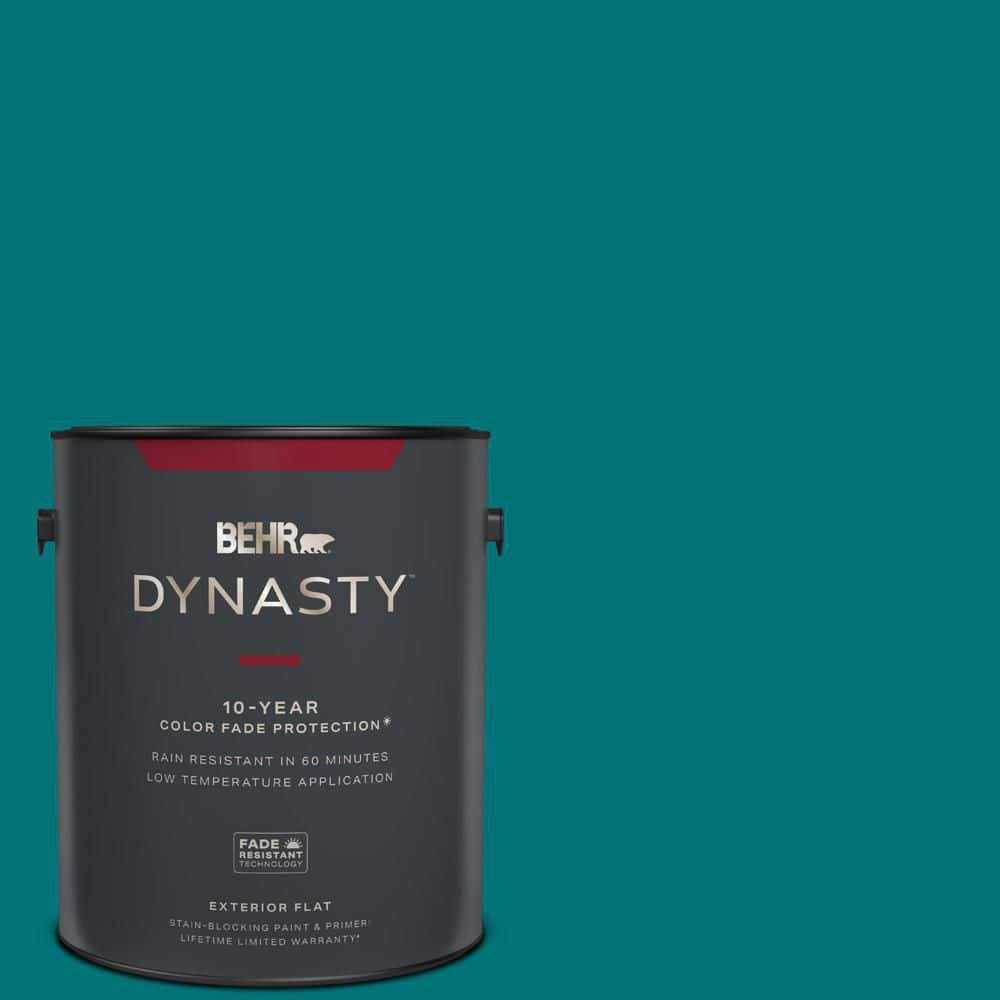BEHR DYNASTY 1 gal. T153 Essential Teal Flat Exterior StainBlocking