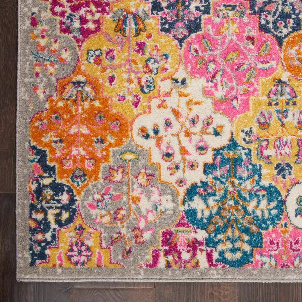 Multicolor Floral Tufted Synthetic Runner Rug, 2'2" x 7'6"