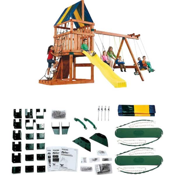 Swing-N-Slide Playsets DIY Alpine Custom Outdoor Playset Hardware Kit with Backyard Swing Set Accessories (Lumber and Slide Not Included)