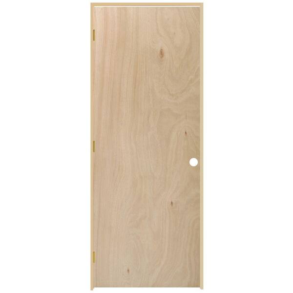 Steves & Sons Flush Hardwood Unfinished Hollow Core Single Prehung Interior Door