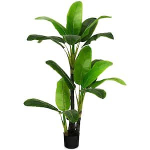 5 ft. Artificial Tree Fake Banana Plant Faux Tropical Tree for Indoor and Outdoor