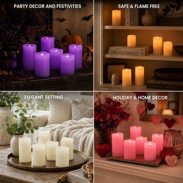 Bell + Howell Candle Brights Ivory Battery Powered LED Multi-Color