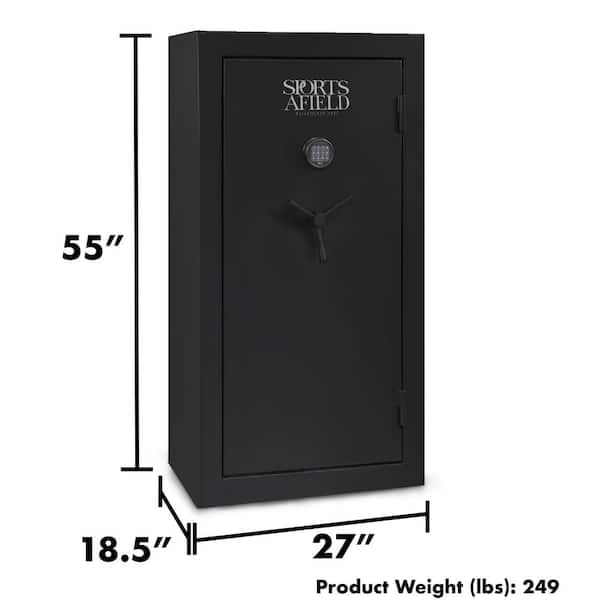 Sports Afield 30-Gun Fireproof Electronic Lock Gun Safe, Black