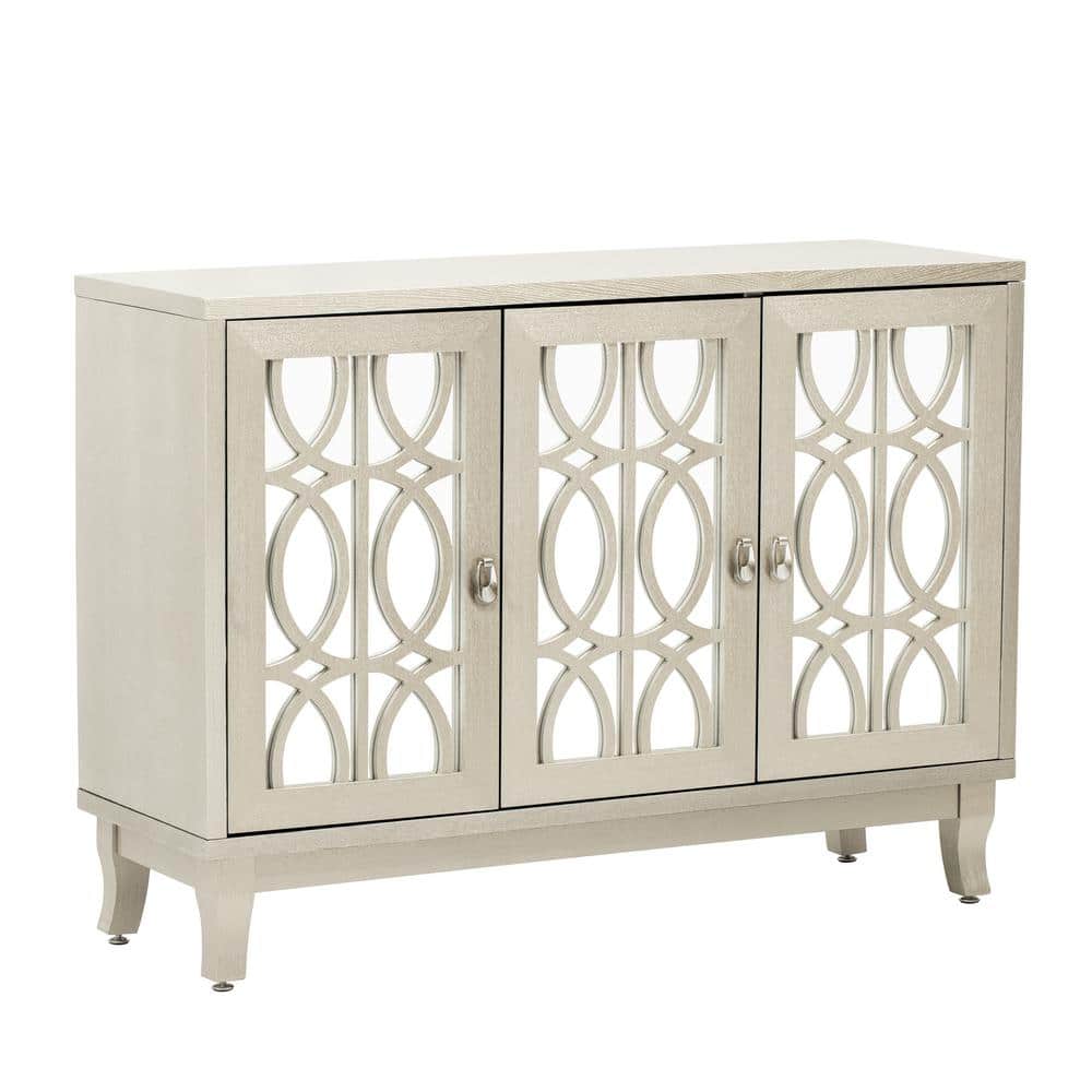47.2 in. W x 15.6 in. D x 33.9 in. H in Champagne MDF Ready to Assemble Flo