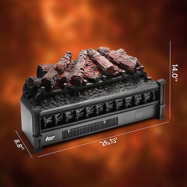 TURBRO Eternal Flame 26 in. Infrared Electric Fireplace Log Heater
