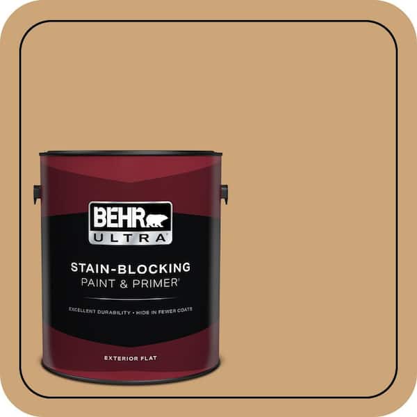 BEHR ULTRA 1 gal. Home Decorators Collection #HDC-AC-13 Butter Nut Flat Exterior Paint & Primer