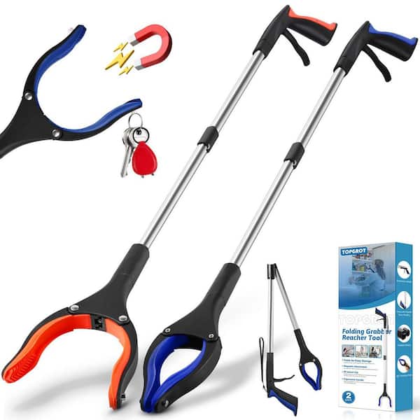 Misopily 34 in. Foldable Grabber Reacher Tool 2-Pack with 90