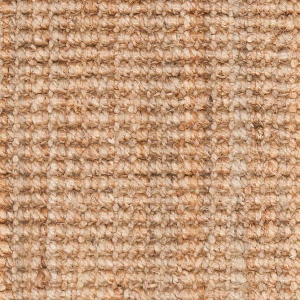 Natural Brown Handmade Flat Woven Cotton Area Rug