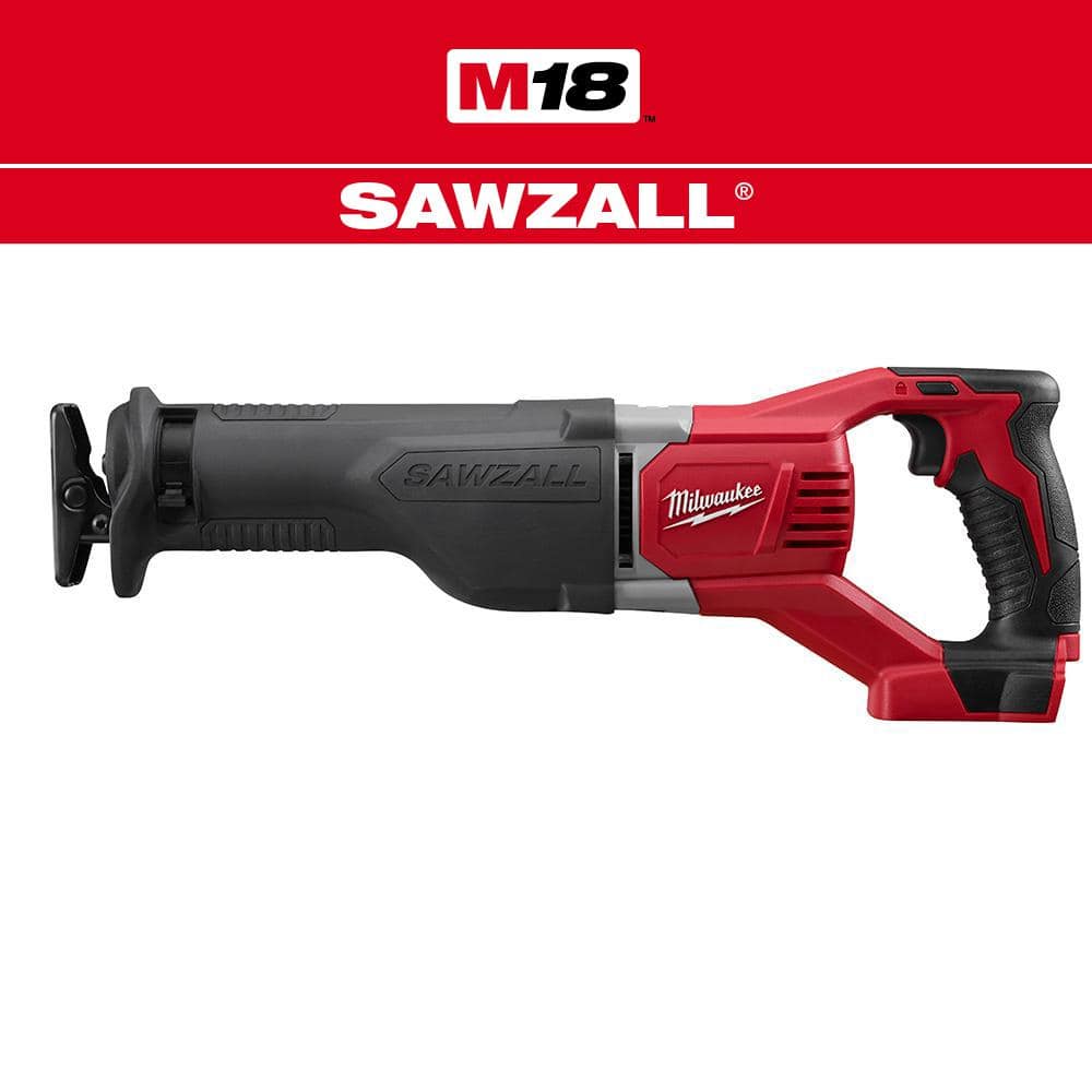 Milwaukee M18 18V Lithium-Ion Cordless SAWZALL Reciprocating Saw  (Tool-Only) 2621-20 The Home Depot