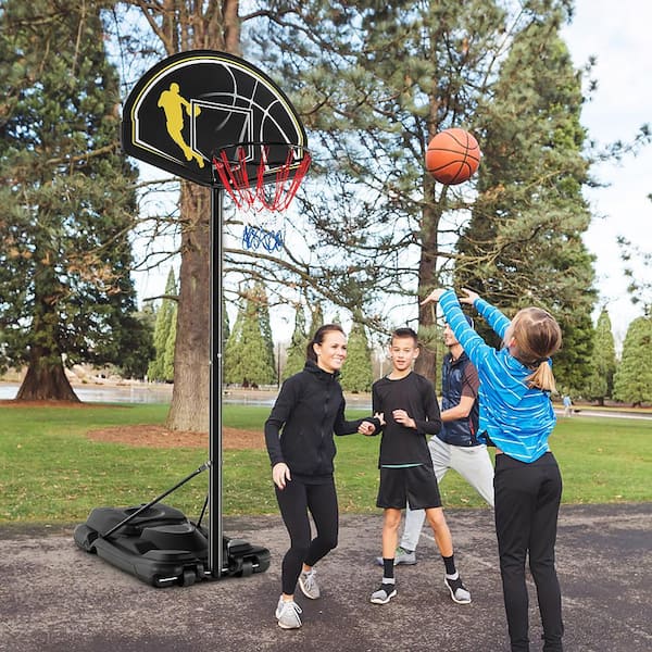 4.25-10FT Portable Adjustable Basketball Goal Hoop System with 2 Nets Fillable Base