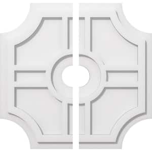 1 in. P X 6-1/2 in. C X 20 in. OD X 3 in. ID Haus Architectural Grade PVC Contemporary Ceiling Medallion, Two Piece