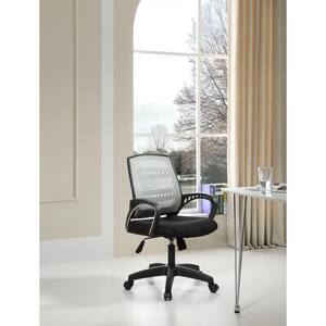 Grey Adjustable Mid-back Swivel Office Chair