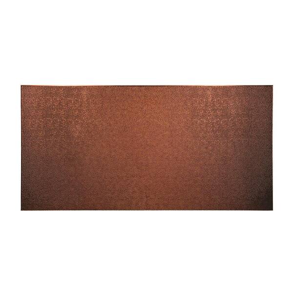 Fasade 96 in. x 48 in. Hammered Decorative Wall Panel in Antique Bronze