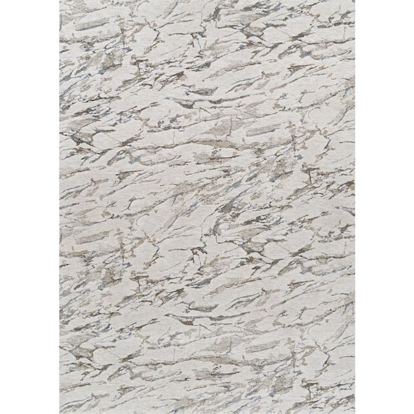 Sonnet Marbre 9 x 12 Grey-Black Abstract Indoor Area Rug