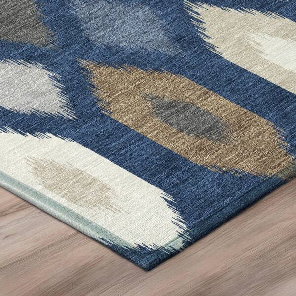 Chantille Machine Washable Indoor/Outdoor Abstract ACN3108 Navy 2 ft. x 3 ft. Accent Rug