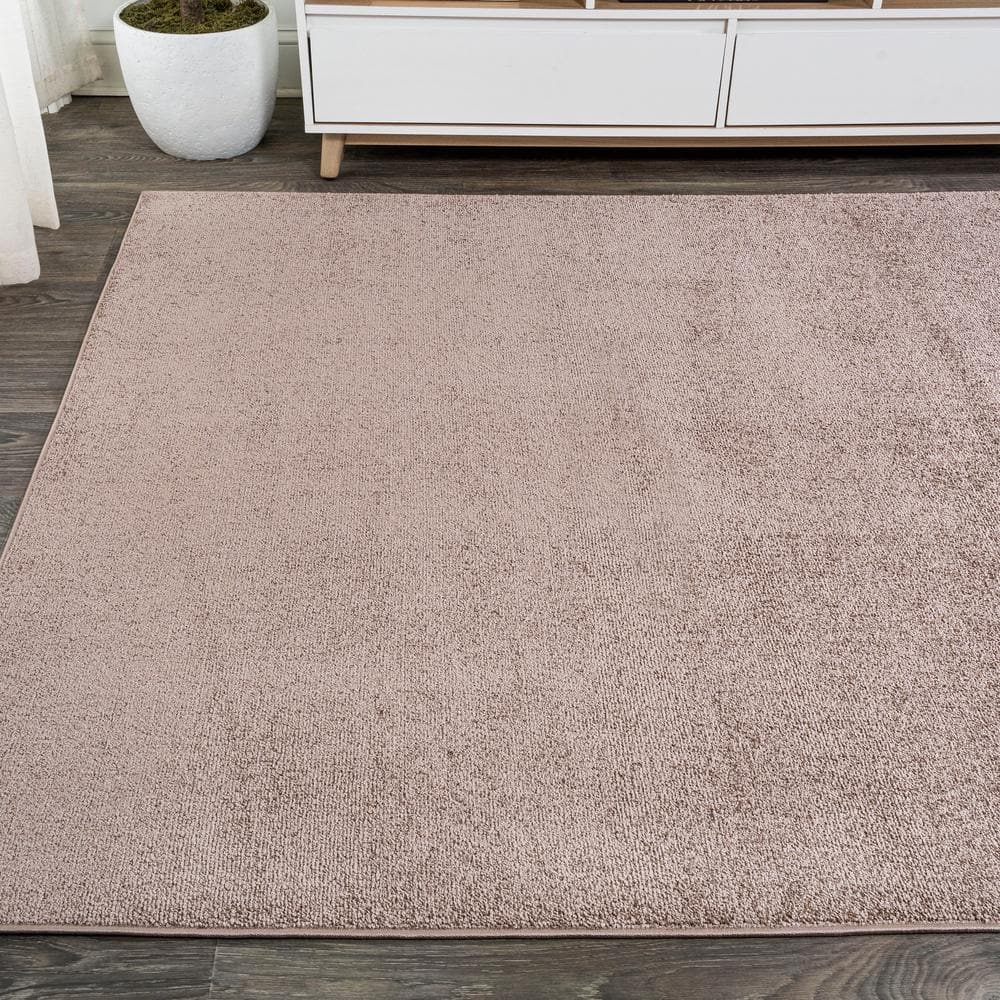 Modern Reversible Red Synthetic 9' x 12' Easy-Care Area Rug