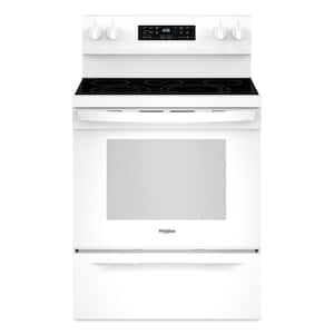 30 in. 5- Element Freestanding Electric Range in White with Air Cooking Technology