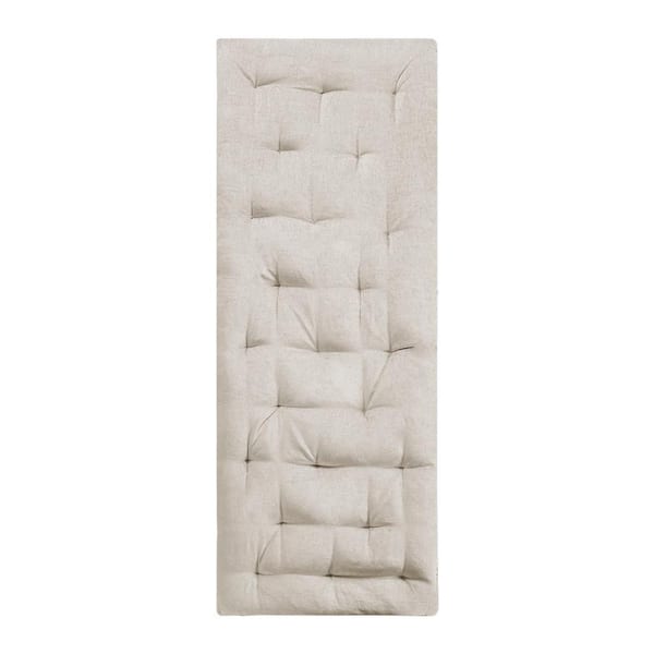Unbranded Simple Luxe Bohemian Charm Ivory 74 in. L x 27 in. W Polyester Chenille Floor Throw Pillow Cushion