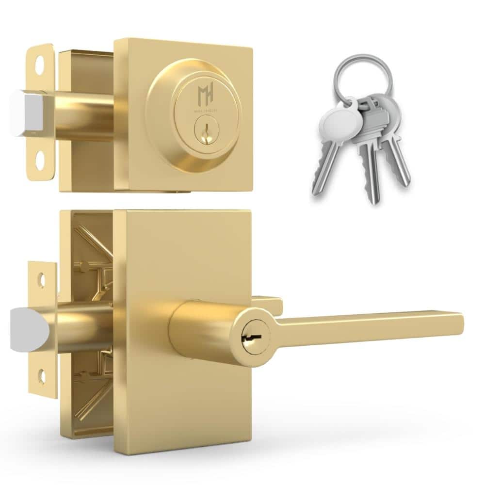 Glamor Entry Handle & Single Cylinder Deadbolt - Satin Brass price history on PriceWatchPro