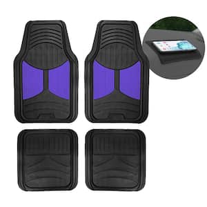 Blue Trimmable Liners Monster Eye Car Floor Mats - Universal Fit for Cars, SUVs, Vans and Trucks - Full Set