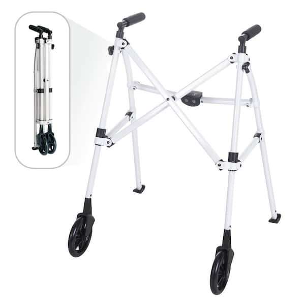 Wonder Walker, 2-Wheel Lightweight Folding Walker in Vivid White