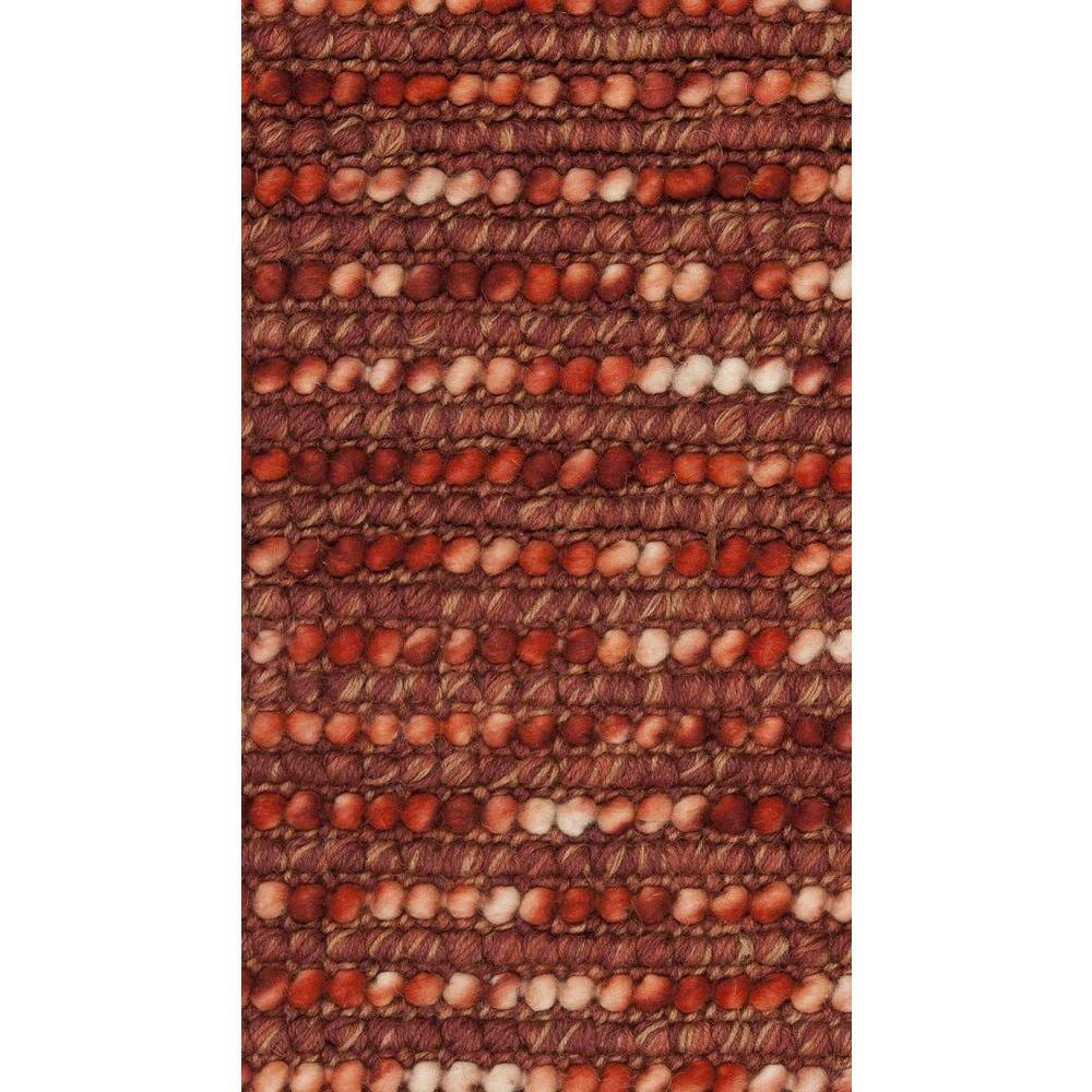 Rust Multi Hand-Knotted Wool Bohemian Area Rug