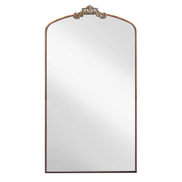 JUJABU 36 in. W x 66 in. H Arched Metal Framed Mirror for Bedroom Entryway