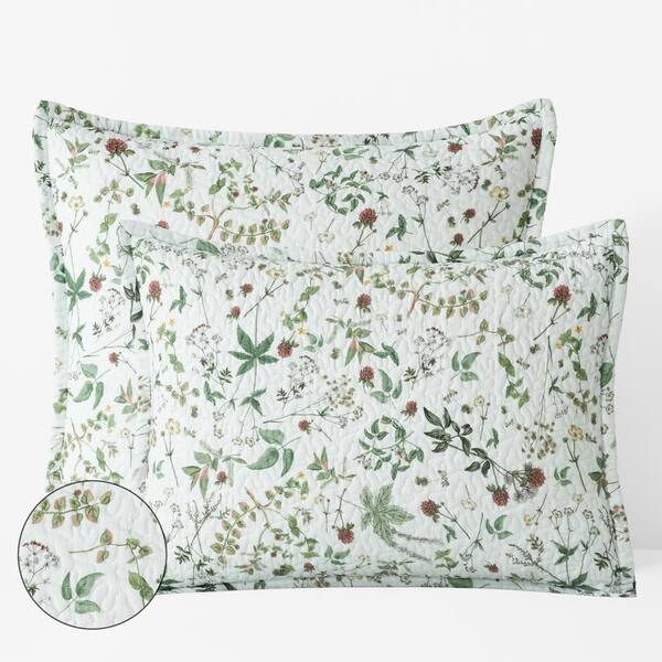 The Company Store Floral Garden White Multi Cotton Euro Sham 51136FE