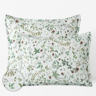 The Company Store Floral Garden White Multi Cotton King Sham 51136F-K-WHI-MULTI  - The Home Depot