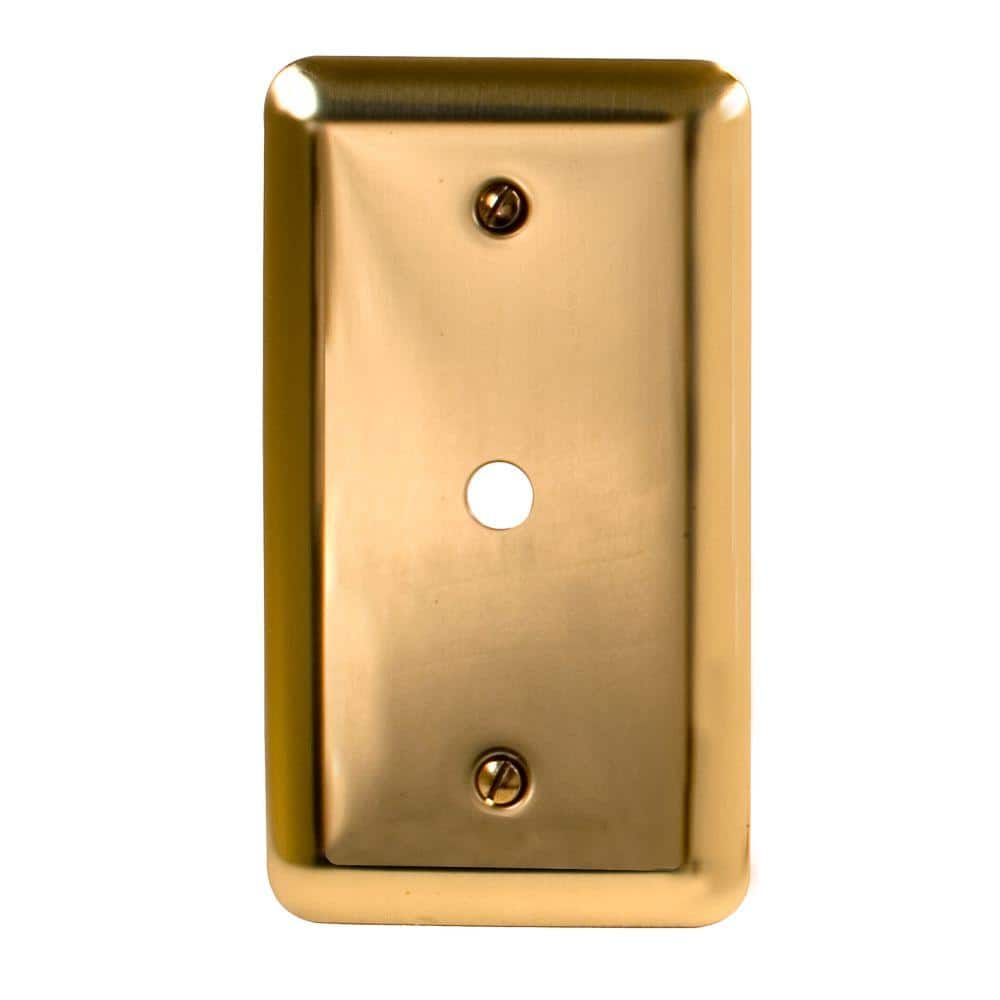 AMERELLE Brass 1-Gang Phone Jack Wall Plate (1-Pack) 155PH - The Home Depot