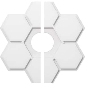 1 in. P X 9 in. C X 26 in. OD X 6 in. ID Daisy Architectural Grade PVC Contemporary Ceiling Medallion, Two Piece