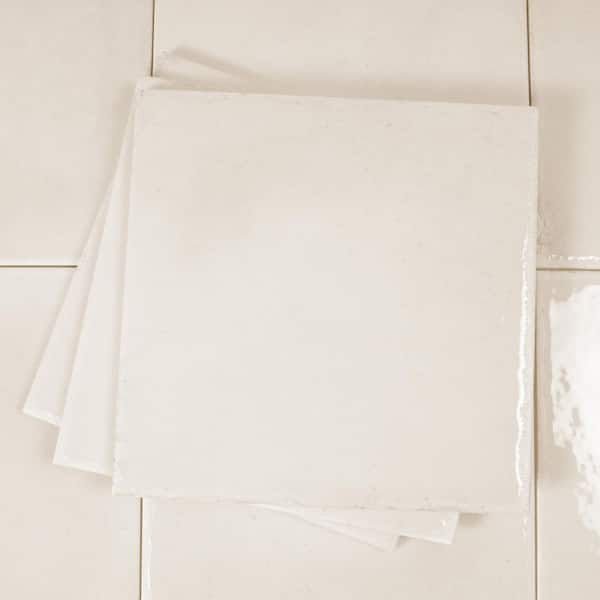 Apollo Tile Cadence 8 in. x 8 in. Glossy Warm Ivory Porcelain