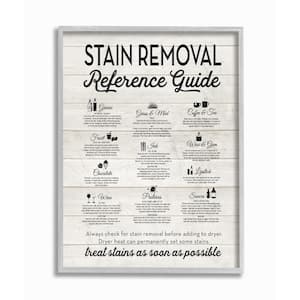 11 in. x 14 in. "Stain Removal Reference Guide Typography" by Lettered and Lined Framed Wall Art