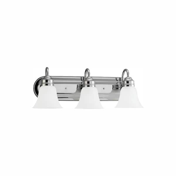 Generation Lighting Gladstone 3-Light Chrome Bath Light with LED Bulbs