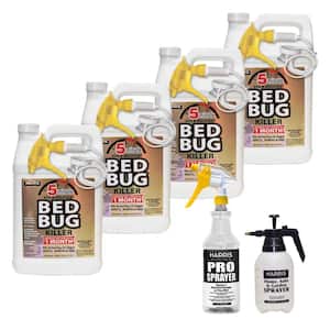 1 Gal. 5-Minute Bed Bug Killer (4-Pack) 512 oz., 32 oz. Professional Spray Bottle and 55 oz. Pump Sprayer Value Pack